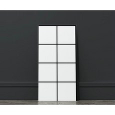 마벨인홈 인테리어 벽면 접착식 모노타일 폼블럭 시트지 30x60cm 6개, 빅그리드화이트