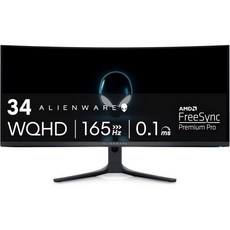 Alienware AW2725DF OLED 게이밍 모니터 26.7인치 퀀텀닷 WQHD(2560x1440) 360Hz 0.03Ms 디스플레이 AMD 프리싱크 프리미엄 프로 HDM, 34 Inches_165 Hz | AW3423DWF