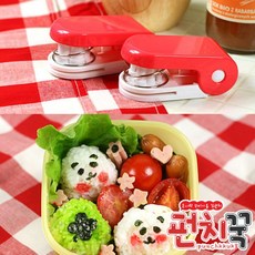 스타일온 예쁜 도시락 만들기 김 펀치꾹 팬더 클로버 (레드), 상세페이지 참조, 1개