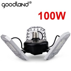 100W 80W 60WE27 LED 램프 110V 220V 전구 창고형 차고지하철 체육관용 고출력 스마트 라이트 LED, 01 40W Black, 01 Cold White