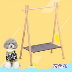 우드렌턴걸이 감성 캠핑용품 폴대 걸이 스탠드 원목 폴대선반 랜턴 거치대 홀더, 원목 옷걸이개, 옷걸이(그레이천) 노 옷걸이