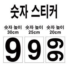 숫자데코 대형 번호 숫자 스티커 큰 사이즈 20cm 25cm 30cm 35cm, 레드, 높이35cm 숫자3