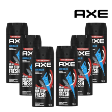 AXE 악스 데오드란트 아드레날린 스프레이 150ml 6개