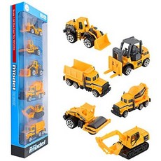 BenRich 6 Piece Mini Die Cast Car 164 Scale Engineering Vehicle Construction Site Dump Truck Exca, Yellow_One Size, Yellow_One Size, 상세 설명 참조0