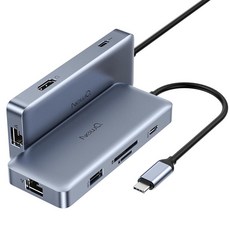 전문가용 하이 스펙 맥북 프로 USB C 허브 희귀 140W PD3.1 슈퍼 충전 SD TF 4.0 300mbps 리더기 HDMI 4K@60Hz 10Gbps USB-A US, 전문가용 하이 스펙 맥북 프로 USB C 허브, 희귀, 1개