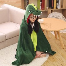 kirahosi 여름 사무실 낮잠담요 낮잠이불 무릎담요 극세사담요50호 + 덧신 증정 CNiagbii, 그린 공룡