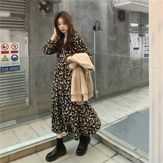플라워 쉬폰 롱원피스