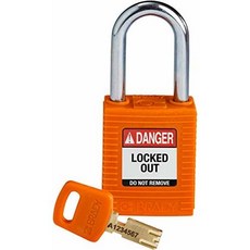 Brady SafeKey Lockout Padlock - Nylon - Orange - 1.5 Steel Sha/289445