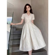 프랑스 레몬다조스 미니 드레스 고급스러운 프렌치 럭셔리 미니멀 드레스녀 약혼녀
