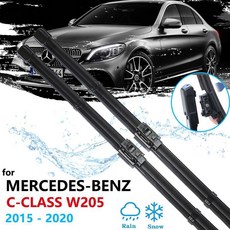 메르세데스 벤츠 C 클래스 W205 용 자동차 와이퍼 블레이드 앞 유리 와이퍼 자동차 액세서리 C-Klasse C180 C200 C220 C250 C300, LHD