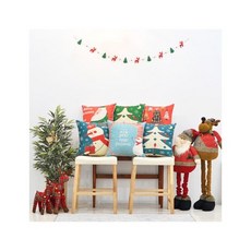 [iswas] [자연과 사람] X-mas 크리스마스 쿠션커버 45x45, 색상:37_크리스마스소년