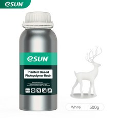 eSUN 저취 LCD 식물 기반 감광성 수지 / 고 인성 PLA 환경 보호 알루미늄 병 500g, White