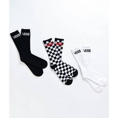 Zumiez Vans Classic Black White & Checkerboard 3 Pack Crew Socks