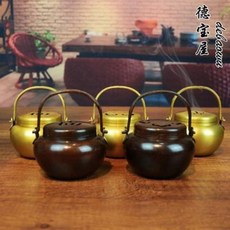 금동향로 향반 신선로 순동고대난방 손난로 고대에 숯불 휴대용 향로 훈향로 향긋한, 01 스몰 사이즈 황동복