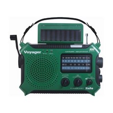 카이토 KA500IPGRN Voyager SolarDynamo AMFMSW NOAA 기상 라디오경보기 휴대폰 충전기 포함 녹색