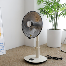 카본 리모컨 선풍기 히터 사무실 가정용 온열기 온풍기 전기 선풍기형 난로 욕실 난방기 타이머 하이퍼, 밀크화이트