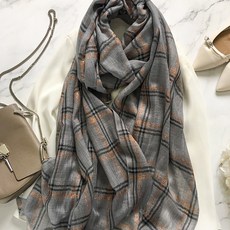 상해 이야기 여성 어텀 체크 가볍게 사치한 고급 올 같은스타일 골드 벨벳 숄