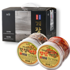국내산 프리미엄 꽃게장 선물세트 (양념+간장), 900g, 1개