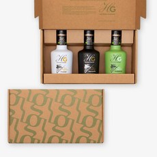 [헬스베버리지] 하시엔다구즈만 HG 유기농 엑스트라버진 올리브오일 250ml 3종 세트 (선물케이스), 없음