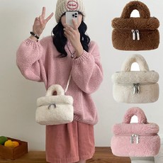베어룩 양털 토트 크로스백 뽀글이 미니토트백