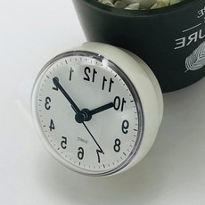 욕실 방수 시계 흡착식 화장실 인테리어 무소음 벽걸이, 방수시계(화이트)