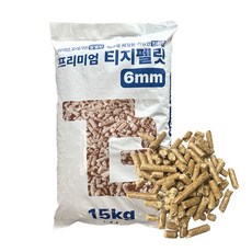 러시아 프리미엄 A1 티지 목재펠릿 15kg 장작 캠핑 난로 연료 펠렛 우드펠릿, 1개