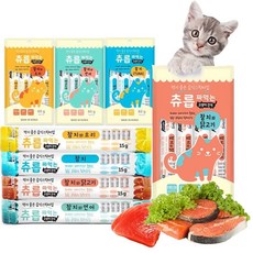 츄릅 리얼스틱 고양이츄르 짜먹는 고양이간식(15g x 4개)대용량 10개, 1개, 츄릅 짜먹는 참치와연어 60g
