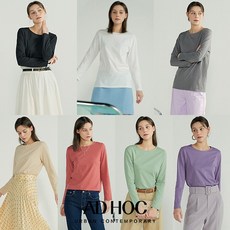 [AD HOC]애드혹 23SS 콤드코튼100% 에센셜 티셔츠 여성 7종