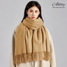 아띠Ahtty 프리미엄 버진 울 캐시미어 빅사이즈 숄 머플러 남녀공용 겨울 목도리 6color