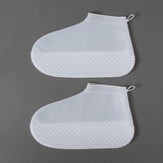 JTT802087실리콘 레인 슈즈커버 방수 신발커버 250-270mm 1P 화이트