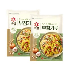 CJ 제일제당 백설 5가지 재료로만 만든 부침가루 1kg 간편한 밀가루대체 부침용 명절음식 2입
