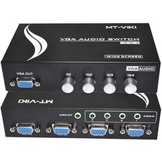 [해외직구]iKKEGOL 4 Port VGA Switch Audio Video Switcher Box (HDDB15+3.5mm) 4 x 1 SVGA Selector 4 P, One Color_4 Port, 1개, One Color_4 Port