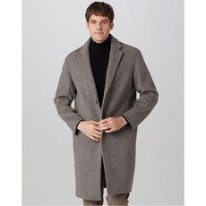 헤지스 남성 19FW 브라운 멜란지 울캐시미어혼방 코트 WHCO9D561W1
