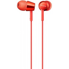 Sony MDREX155AP 인 이어 이어 버드 헤드폰 / 전화 통화 용 마이크가있는 헤드셋 빨간색 (MDR-EX155AP / R) : 전자 제품, 단일옵션, 단일옵션