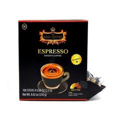 티엔아이킹커피 에스프레소 인스턴트 커피 TNI KING COFFEE Espresso 250g [정품], 4개, 100개입, 2.5g