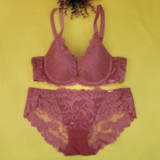  원더브라 로즈우드 원더핏 에어볼륨 브라 레이스팬티 세트