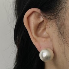 왕진주 귀걸이 무니켈 하객귀걸이 트위드 하객룩 왕진주 데일리 포인트