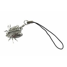 Miniblings Fly Mobile Phone Charm Pendant Decoration Blowfly Bluebottle Insect Halloween Silver, 단일상품