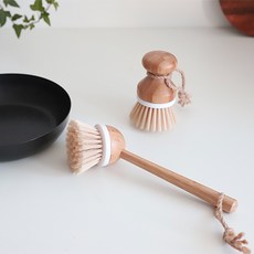 키친 우드 브러쉬 무쇠팬세척솔, 1개, 팟브러쉬