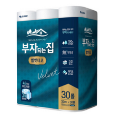 모나리자 부자되는집 벨벳데코 롤화장지 3겹, 30m, 30개입, 1개