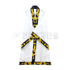 꽃가라 민 용 [도사도포] 2종 - 흰색 검정 불사 대감 의대 신복 글문 신장 도사복, 백색