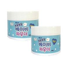 맑은누리 민감한 아기피부 땀띠방지 보송보송 베이비 파우더, 100g, 2개