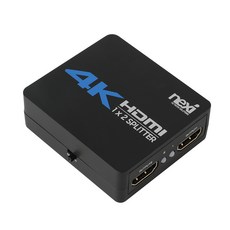 넥시 4K HDMI 분배기 2포트 60Hz 지원 HDMIV2.0, 1개, 블랙
