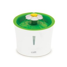 Catit 플라워 파운테인 고양이 급수대 3L 트리플 액션 필터 포함, 꽃 분수