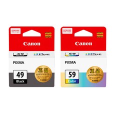캐논 정품잉크 PG49검정 CL59컬러 2색세트 E409 E489, 1개, 정품_PG49, CL59_2색세트