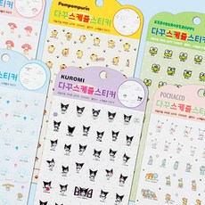 산리오 다꾸 스케줄 스티커 다이어리 꾸미기 6개 세트