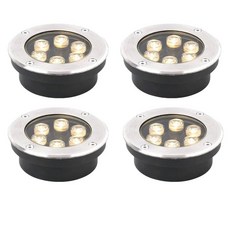 야외 방수 LED 스팟 정원 경계선 지하 조명 6W 10W 12W 하부 풍경 계단 바닥 IP67, 09 Green DC12V, 05 D 120mm 12W 4pc
