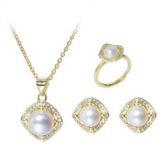 진주목걸이반지셋트