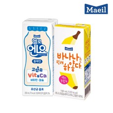 매일유업 헬로엔요 플레인 200ml 24팩 + 바나나는 하얗다 190ml 24팩, 1세트