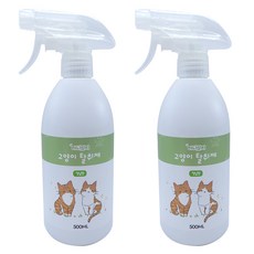 아니말리 고양이탈취제 캣닢향 화장실 모래 냄새제거, 2개, 500ml